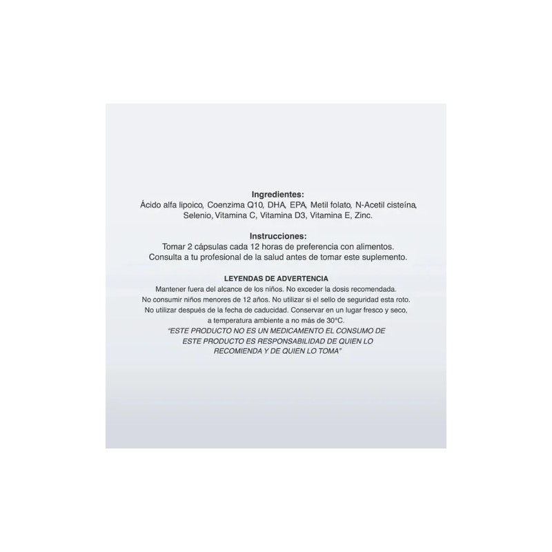 Baby Project Acido Alfa Lipoico 600mg Nac Coenzima Q10