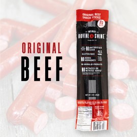 Bovine & Swine Beef Snack Sticks - All Natural Gourmet Craft Meat from Jackson Hole, Wyoming - 10 Pack of 2 Jerky Sticks (Beef, 10 Pack (20 sticks))