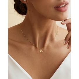 Asdecy Initial Necklaces for Girls Women Kids - 14K Gold Plated Teen Girls Gifts Trendy Heart A Initial Necklace Dainty Letter Gifts Choker Necklace for Girl Jewelry