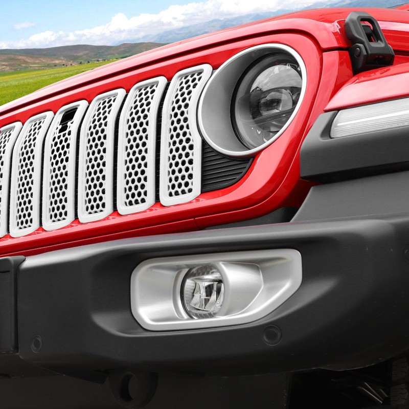 Front Grille Mesh Inserts with Camera Grill Decoration Exterior Accessories