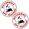 Stickers Motorbike GPS Tracked Warning Vehicle Protection Security Signs Protected