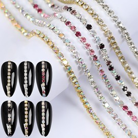 Lifextol Gold Nail Charms Gems Nails Rhinestone Junk Case Charms for Acrylic Press on Nails Art Design, 3D Y2K Nail Charm Jewel Charm Fake Fingernail Tips Studs Set Metal Gold Beads Kit-N