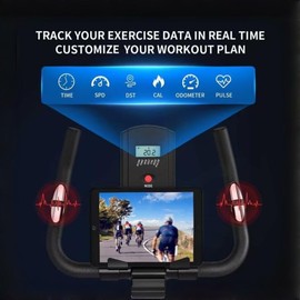 Stationary Bike Exercise Bikes for Home, Adjustable Magnetic Resistance & Comfortable Seat Workout Bike, Quiet Indoor Cycling Bike with Digital Monitor, Phone Holder, 300LB Capacity of Cardio Workout