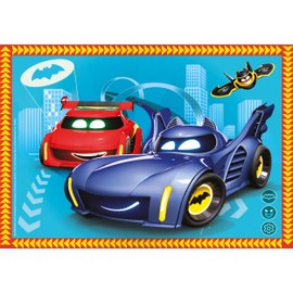 Clementoni 21529 Batwheels Jigsaw 4 in 1 12+16+20+24 Pieces-Supercolor Children 3-5 Years, Different Images, Cartoon, Cars, Gift for Boy/Girls, Puzzle for Kids, Made in Italy, Multicolor