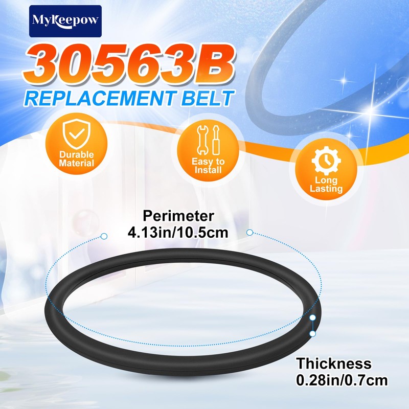 4 Pack Vacuum Belts for Sanitaire Commercial Upright SC679, Round