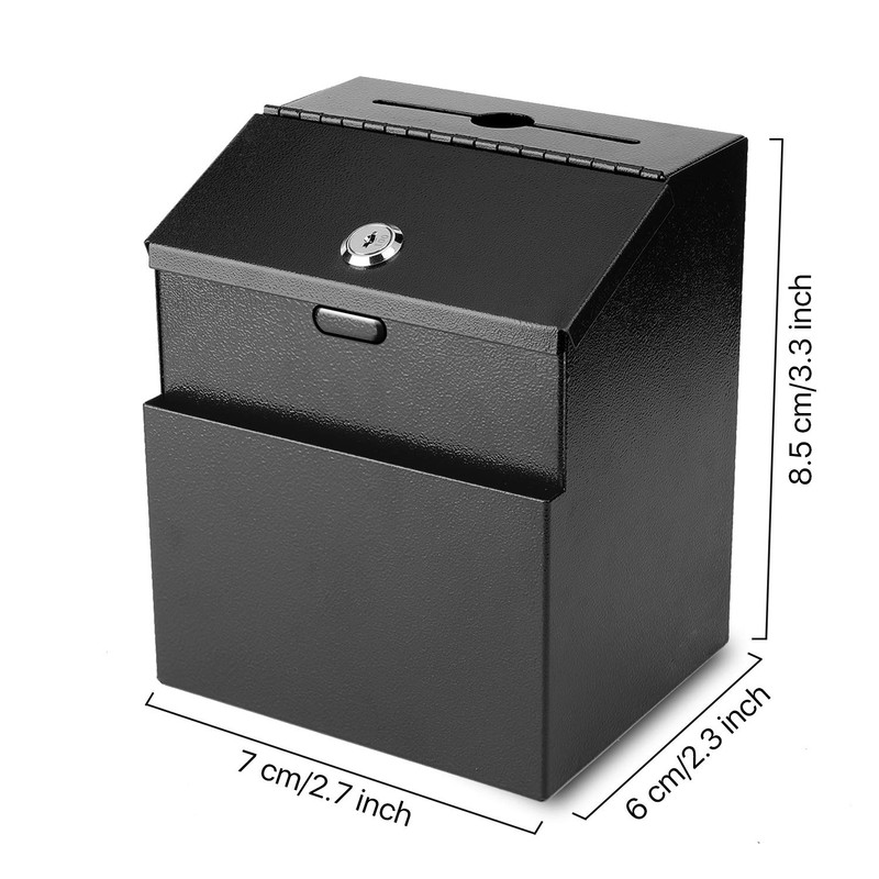 Flexzion Suggestion Box with Lock Wall Mounted Multi-Purpose Donation Ballot