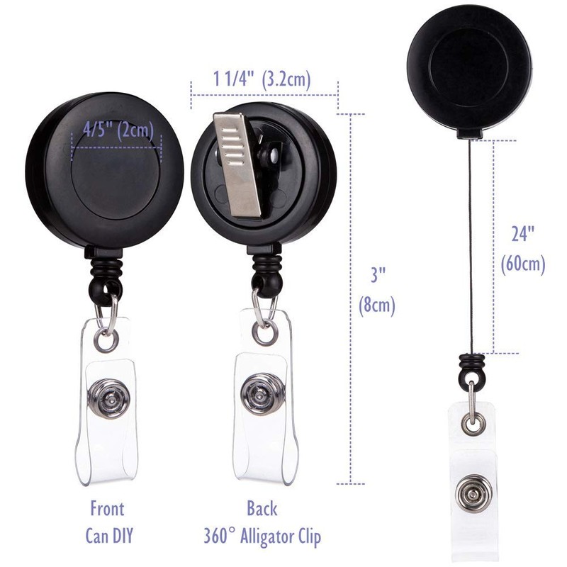 QREEL - 2 Pack - Retractable ID Name Badge Holder