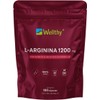 Wellthy L-Arginina 1200mg 100 Caps. 100% Pura y Natural, 50