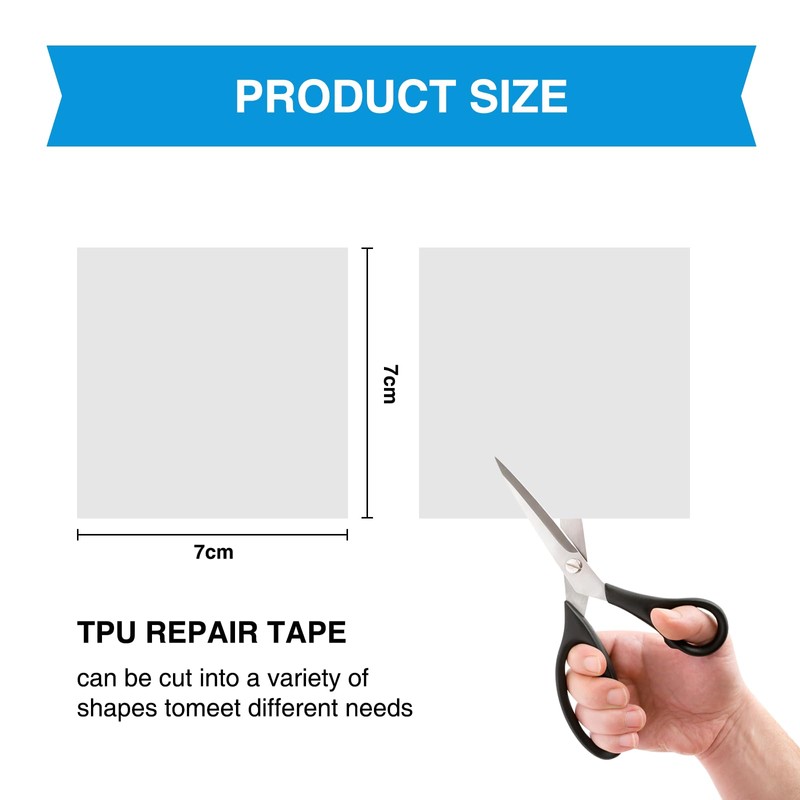 COWANIEE 20pcs Tpu Pool Puncture Repair Kit 7 * 7cm,