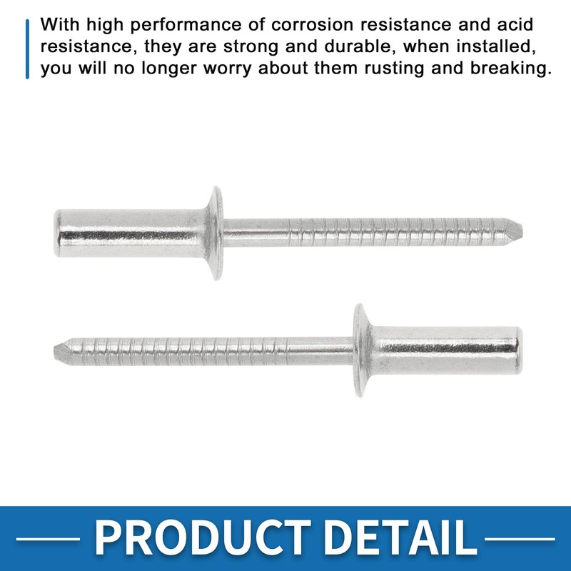 A ABSOPRO Countersunk Head Closed Sealing Rivets 4.8mm Grip Diameter