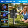 Outdoor Solar Bug Zapper-4200V Cordless Electric Mosquito Zapper with Waterproof