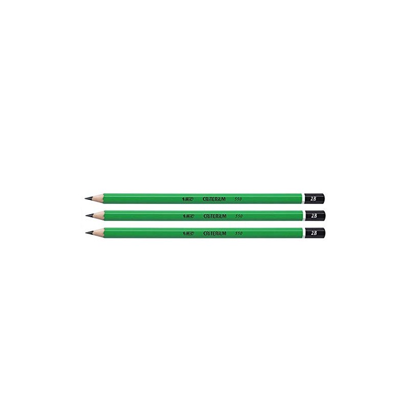 BIC Set of 3 Graphite Hexagonal Pencils CRITERIUM 550 Lead