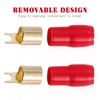 2 Pairs Copper Gold Plated 0 Gauge Spade Terminal Crimp