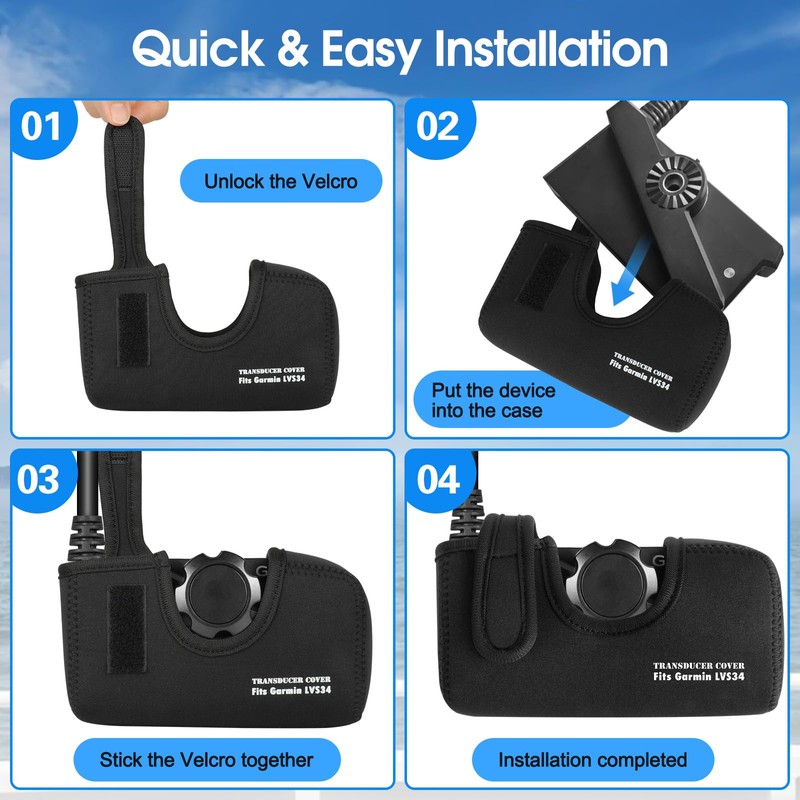 Transducer Cover Compatible with Garmin Livescope Plus LVS34, Travel &