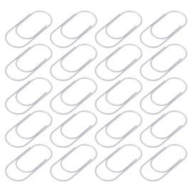 YOKIVE 30 Pcs Paper Clip, Wide Coated Large Clips with Box, Keep Table Neat, Great for Office, Art, Home, Daily Use (White, 2-Inch)