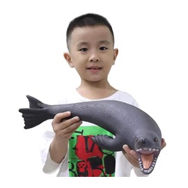 SmilerSmile Larg Gray Animal Squeeze Toy, 1 pc 15Inch Soft Filled Rubber Sea Educational Toys (Seals)