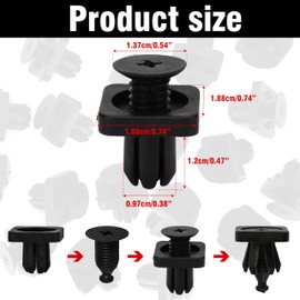 20Pcs Mudguard Clip Car Rivet Fastener Bumper Clip Retainer Screw 91514-TG1-T01 Replacement for Honda for HRV for Accord for Odyssey for CRV