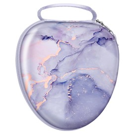 Fintie Hard Case for AirPods Max Headphone, Replacement Protective Travel Carrying Storage Bag with Auto Wake/Sleep for AirPods Max (Lilac Marble)