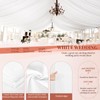 8 Panel White Ceiling Drapes - Premium Polyester Wedding Arch