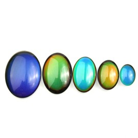 Cabochons Color Change by Temperature Oval Shape Beads Temperature Sensing Color Changing Beads for Jewelry Making DIY Size 18X25mm 10PCS