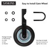 SANKINS Gate Helper Wheel for Supporting Metal Swing Gates with