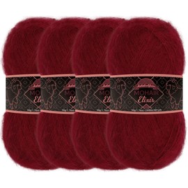 JubileeYarn Mohair Elixir Yarn - Baby Wool Blend - 50g/Skein - Manhattan - 4 Skeins