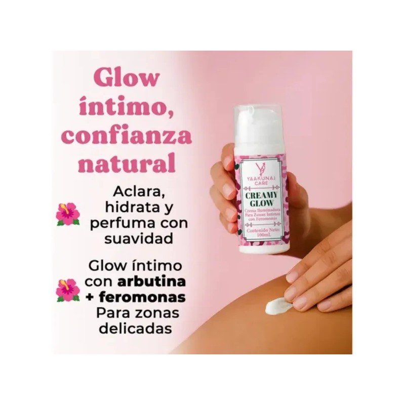 Crema Iluminadora Aclarante para Zonas Intimas con Feromonas 100mL Yaakunaj