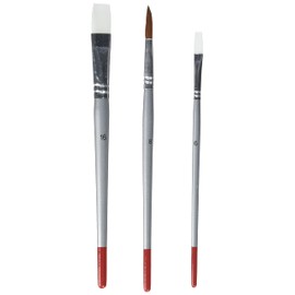 RAYHER Decoupage 37061000 Brush Set-Assorted Colours 100% FSC Self-Service Bag / Pack of 3
