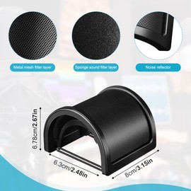 Po-p Filter Screen U-Shaped Mic Po-p Filter with Metal Mesh Microphone Windscreen Cover Handheld Mic Shield Mask for Studio Recording(COLOR:black)
