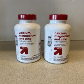 Up & Up 2   Bottles  Up & Up  Calcium Magnesium Zinc - 500 Caplets Vitamin D