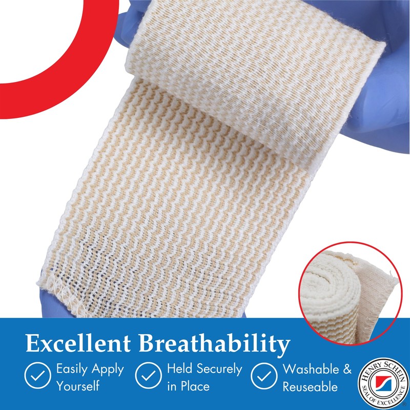 Self-Closure Elastic Bandage, 3" x 4.5 Yards, Tan, Non-Sterile, Box