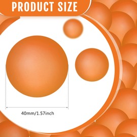 Hanaive 100 Pack Table Tennis Balls Multi Colored 40mm Plastic Balls Bulk Washable Small Game for Carnival Pool Games, Party Decoration Pet Toy(Orange)