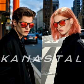 KANASTAL Polarized Sunglasses for Men and Women Vintage Unisex Sun Glasses withUV400 Protection Aluminum Spring Hinges Shades
