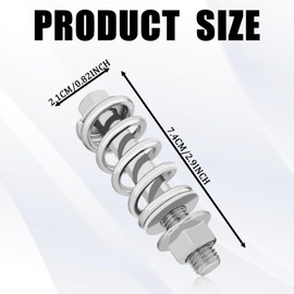 QKYS 2PCS M10x1.25 Exhaust Manifold Bolts, Exhaust Flange Bolts, Muffler Repair Kit with Springs, for Automotive Exhaust Manifold Gasket Reduce Vibration Car Accessories Universal for Most Cars