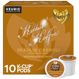 Killah Koffee Shaolin Cannoli, Keurig Single-Serve K-Cup Pods, Flavored Coffee, 10 Count