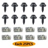 AOLYGEI 50Pcs Engine Under Cover Body Bolts & U-Nut Clips,
