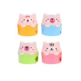 MDHSH Creative Plastic Pencil Sharpener for Cats and Bears School Supplies for Kids