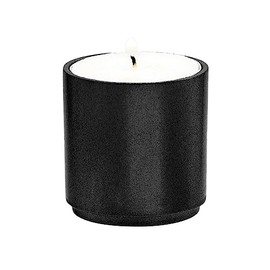 Yair Emanuel Modular Stackable Tealight Candle Holder Set | Candle Holders for Shabbat Candles Modern Judaica Art (1 Unit, Black CSA-3)