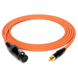 enoaudio Mogami 2534 Quad Professional Studio Cable | Neutrik Gold XLR Female - RCA | HiFi, Orange, 5.0 m