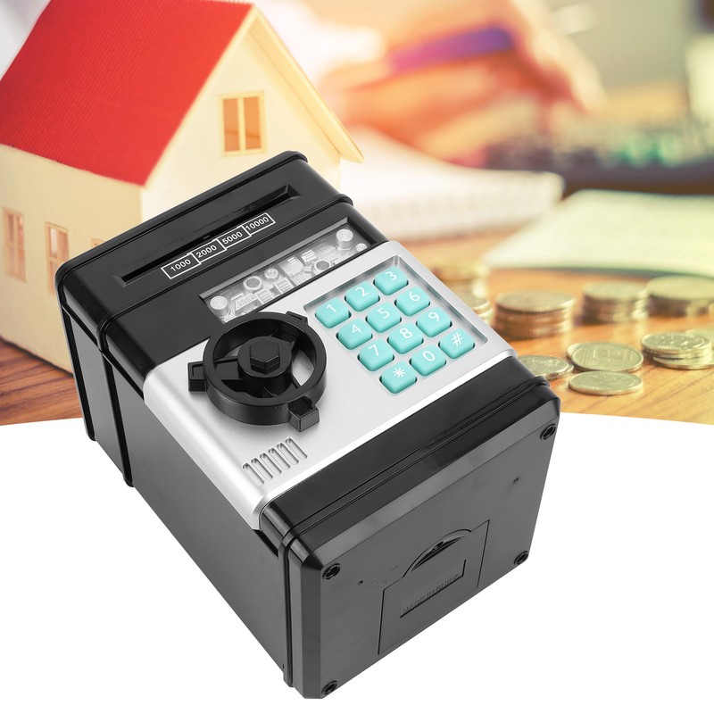 Electronic Piggy Bank Simulation ATM Password Money Box Cash Coins