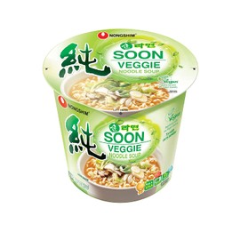 Nongshim Soon Cup Noodle Soup, Veggie, 2.6 Ounce (Pack of 6)