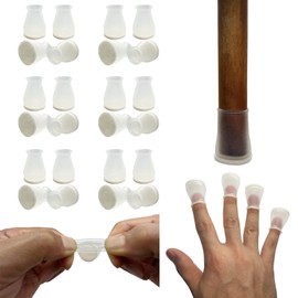 Extra Small Silicone Chair Leg Floor Protectors with Felt, FIT 19/32” to 15/16” Glide Chair Leg Caps Silicon Furniture Leg Feet Cover Bottom Slide Protect Hardwood Floors No Scratches No Noise 24 Pack