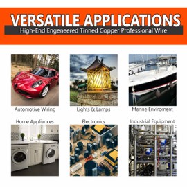 National Wire&Cable - 16/2 Tinned Copper Professional Wire (250 Feet) 16 AWG Gauge Stranded PVC Cord - 2 Conductor Electrical Wire - Made in USA - UV Resistant - LED Light, Low Voltage Cable