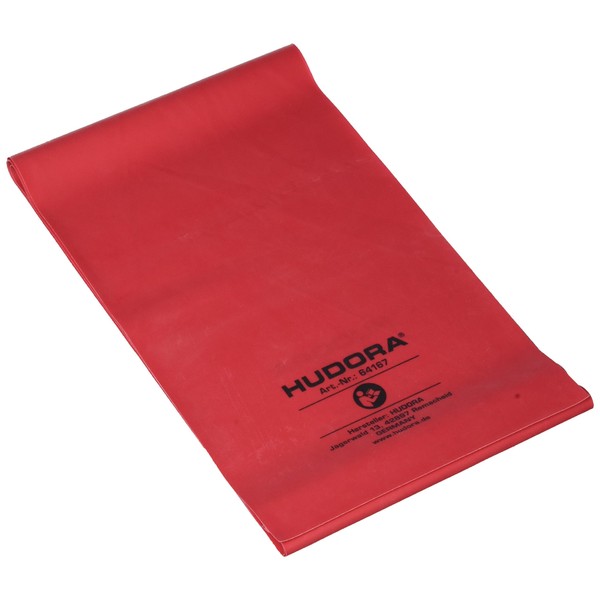 Hudora Fitness Band Red Light, 2 Metres Long in Practical Box with Exercise Book