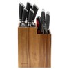 Navaris Knife Block & Utensil Organiser - Durable Acacia Wood