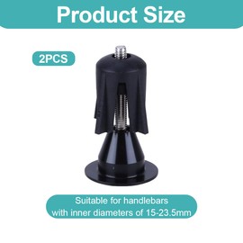 ZORVUJI 2 Stück Fahrrad Lenkerstopfen Aluminium Endkappen für Rennrad, MTB, Mountainbike, Lenkerband Zubehör, Passend für Lenker mit 15-23mm Innendurchmesser (Schwarz)