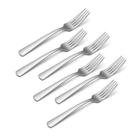 Oneida Aptitude Everyday Flatware Dinner Forks, Set of 6, 18/0 Stainless Steel, Silverware Set