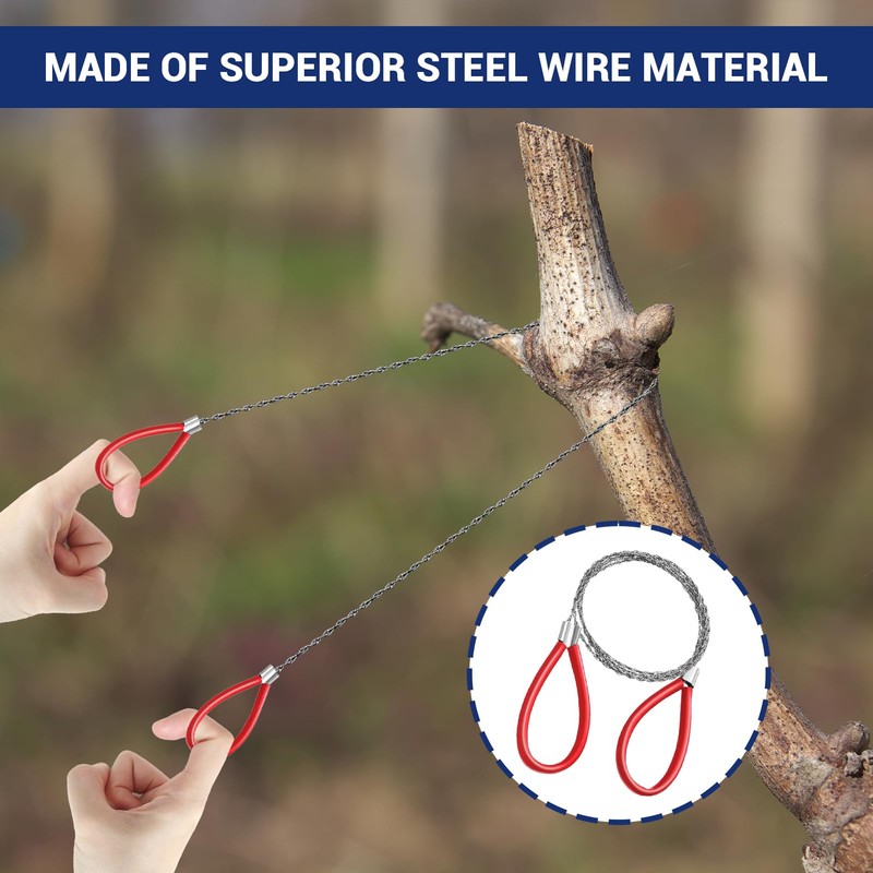Stainless Steel Wire Saw 6pcs Camping Saw Rope Saws for