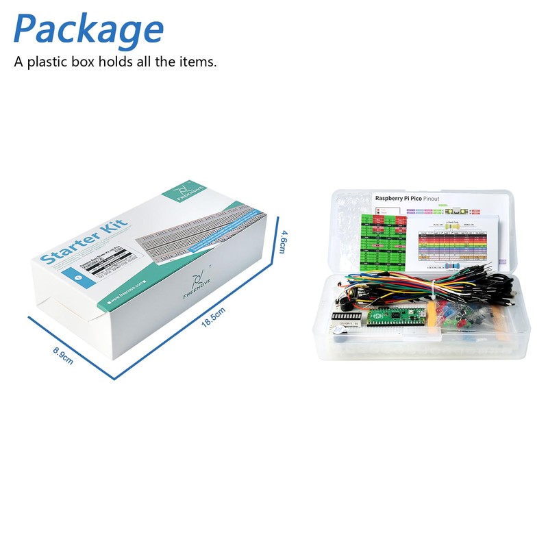 Freenove Basic Starter Kit for Raspberry Pi Pico (Included), Dual-core