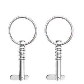 2 Pcs Quick Release Pin 1/4" Diameter w/ Drop Cam & Spring, Overall Length 1.5", Usable Length 1",Full 316 Stainless Steel, Bimini Top Pins, Marine Hardware